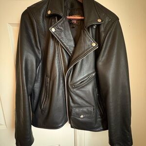 Vanson/Butterscotch LBC collab Black Leather Biker Jacket